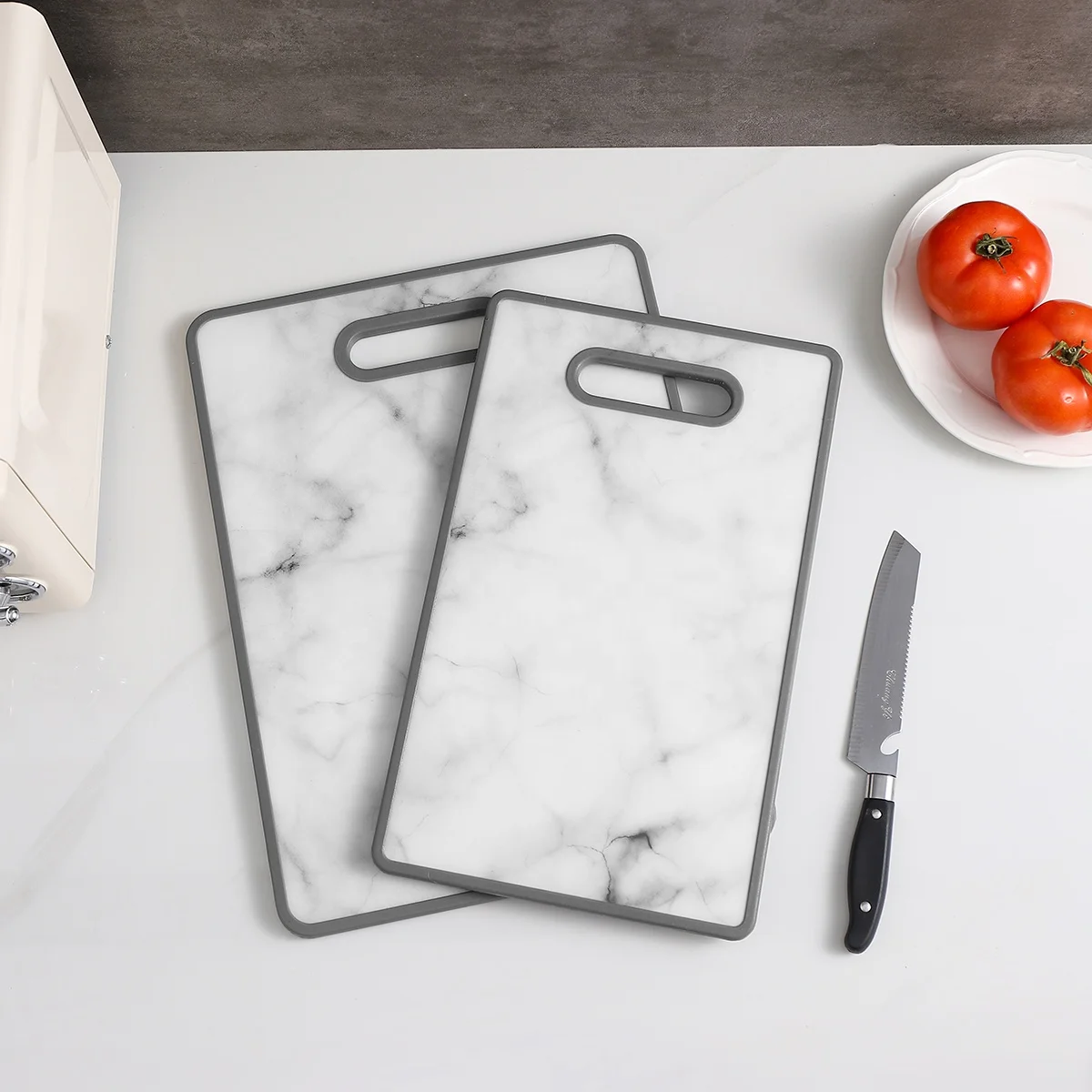 New Design Colored Marble Wood Cutting Board Plastic MDF Kitchen Utensils Chopping Cutting Board