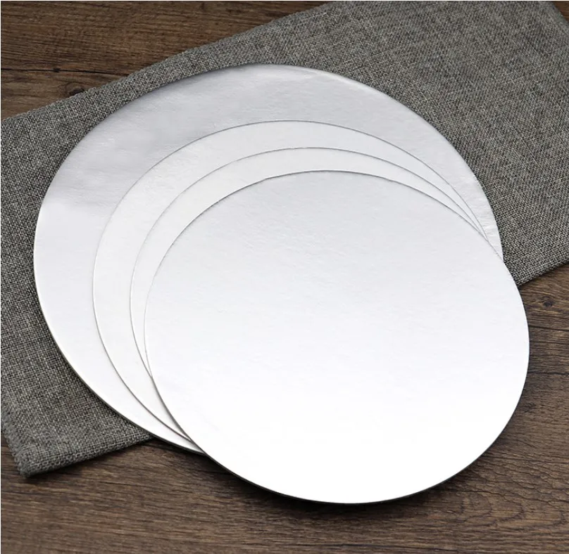 Disposable Circular Silver Thickened Waterproof And Oil Resistant Cake Tray 8 Inch