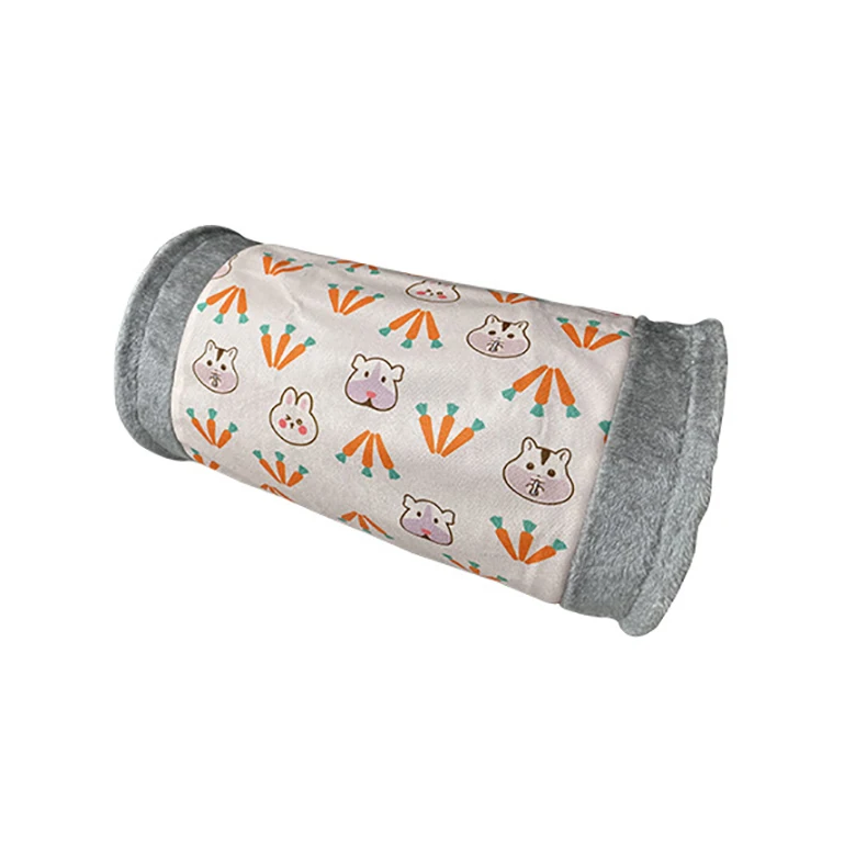 cartoon printing Suede and Arctic fleece comfortable durable pet cat rabbit runway tunnel toy pet interactive sport toy tunnel