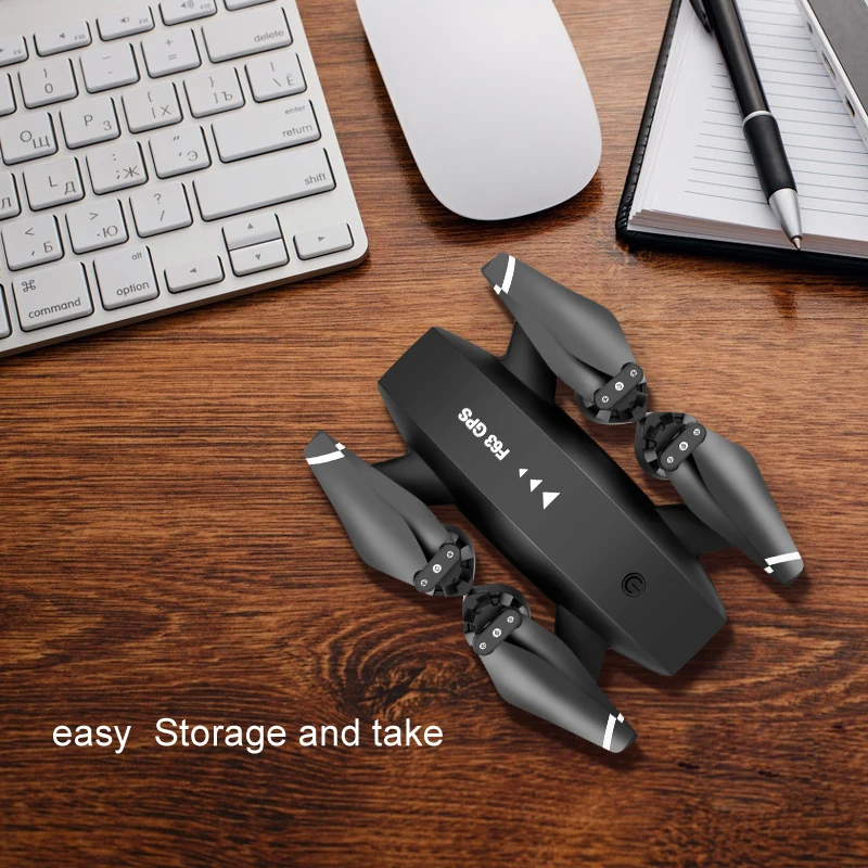 F63 RC Drone 5G 4K HD Dual Angle Camera Photography Quadcopter GPS Remote Control Helicopter FPV Folding Professional Drone Gift