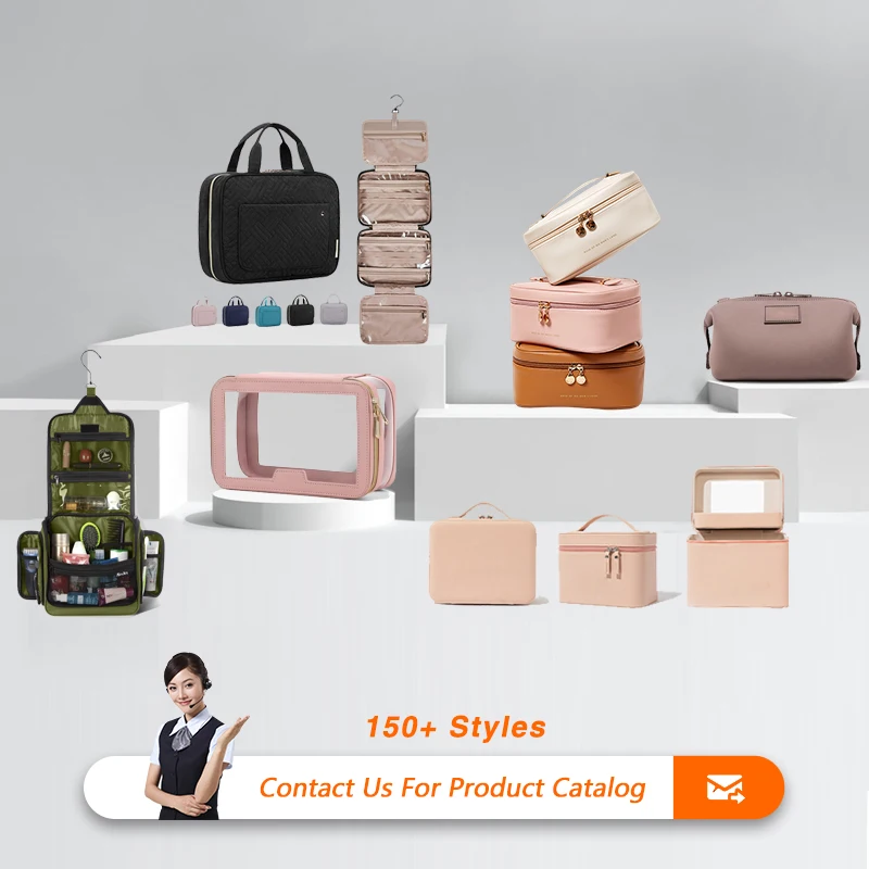Manufacturer Custom Logo Large Waterproof Organizer Travel Transparent Clear Pvc Toiletry Make Up Makeup Cosmetic Bag For Women