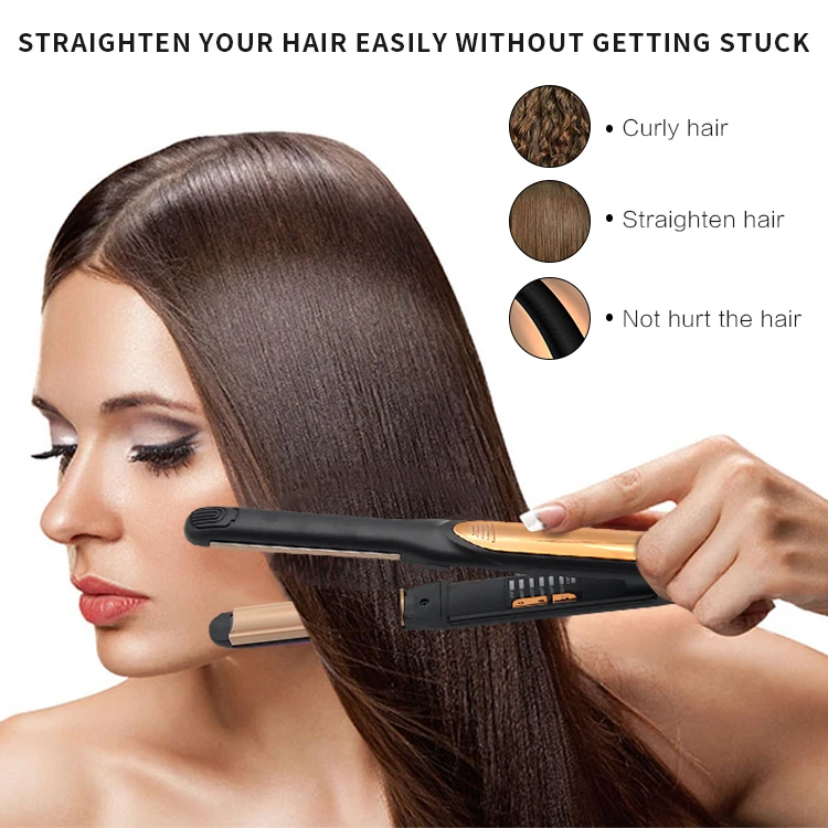 
2021 Private Label Mch Flat Iron Wholesale Black Gold Hair Straightening 
