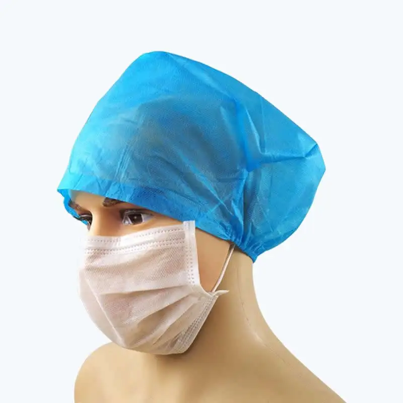 Evereast Medical Disposable Non-Woven PP Bouffant Caps Surgical Cap Doctor Nurse Clip Cap