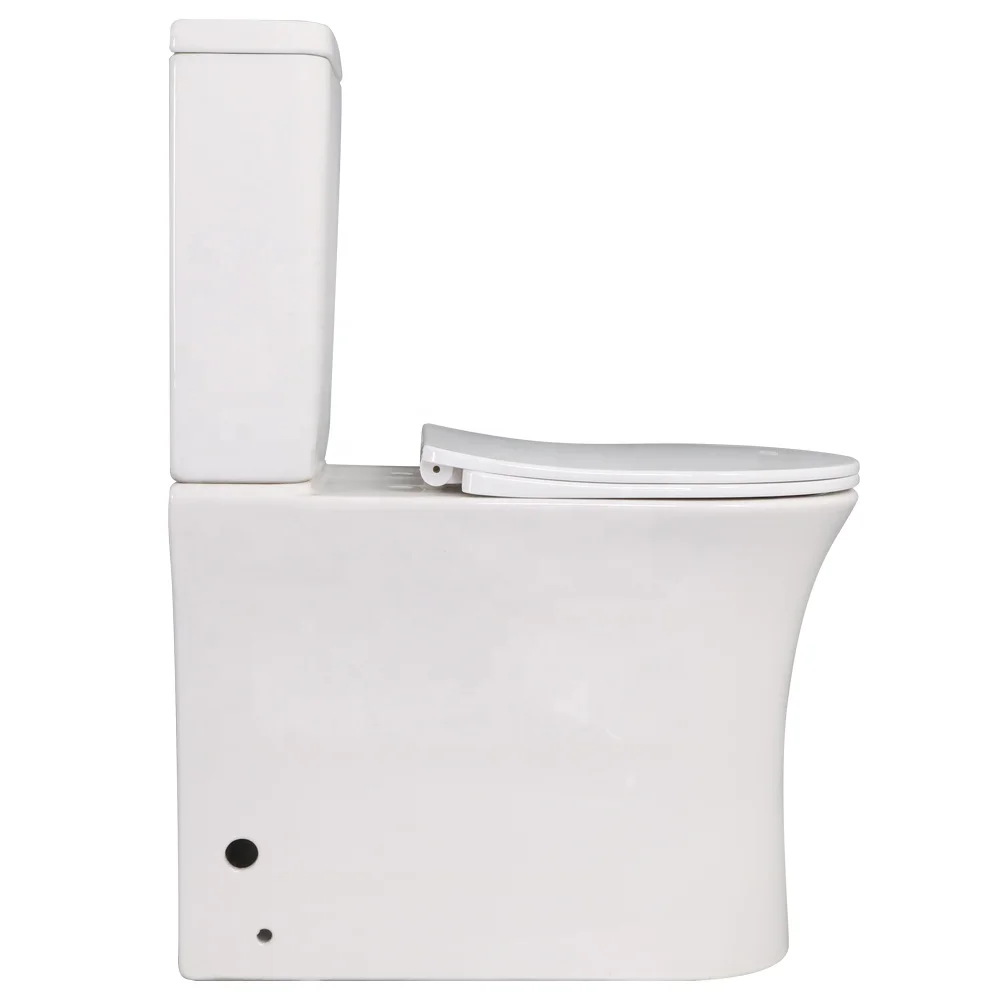 Wholesale Sanitary Ware Bathroom Ceramic Wc Toilet Water Closet White Color P-trap Two Piece Toilet