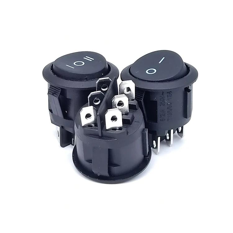 4-полюсный автоматический двойной Button16a 250v схема круглый лодка кулисный переключатель kcd3 кулисный переключатель