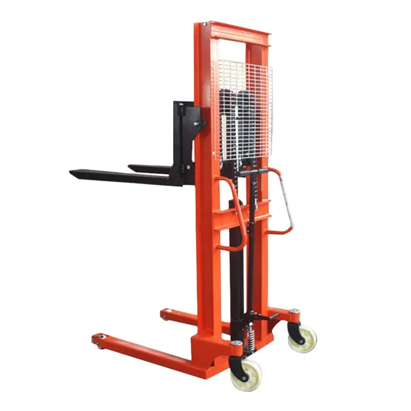 2023 Factory Price Pallet Stacker Efficient Hydraulic Manual Elevator Nylon Wheels PU Wheels