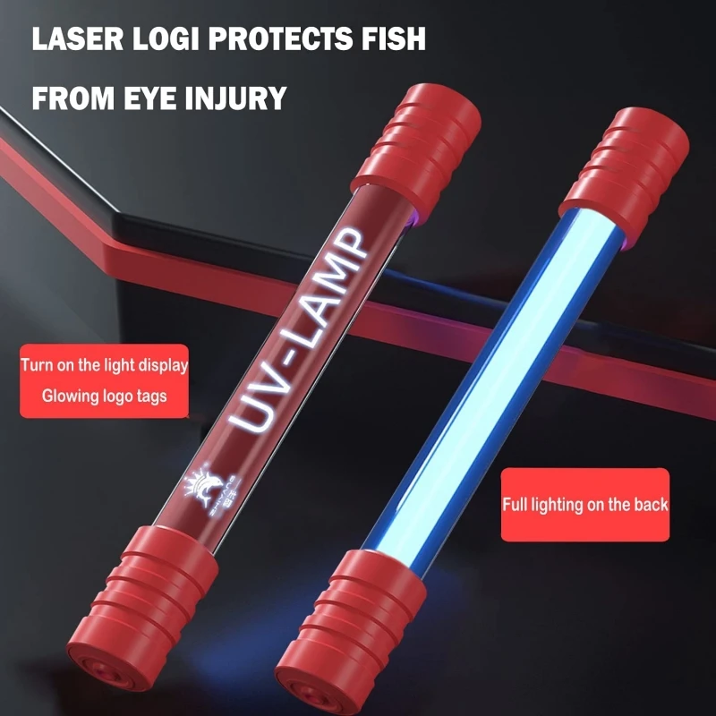 Aquarium Clean Glass UVC Lamp 9W 11W 13W UV Sanitizer Submersible Light with Timer Aquarium Water Clean