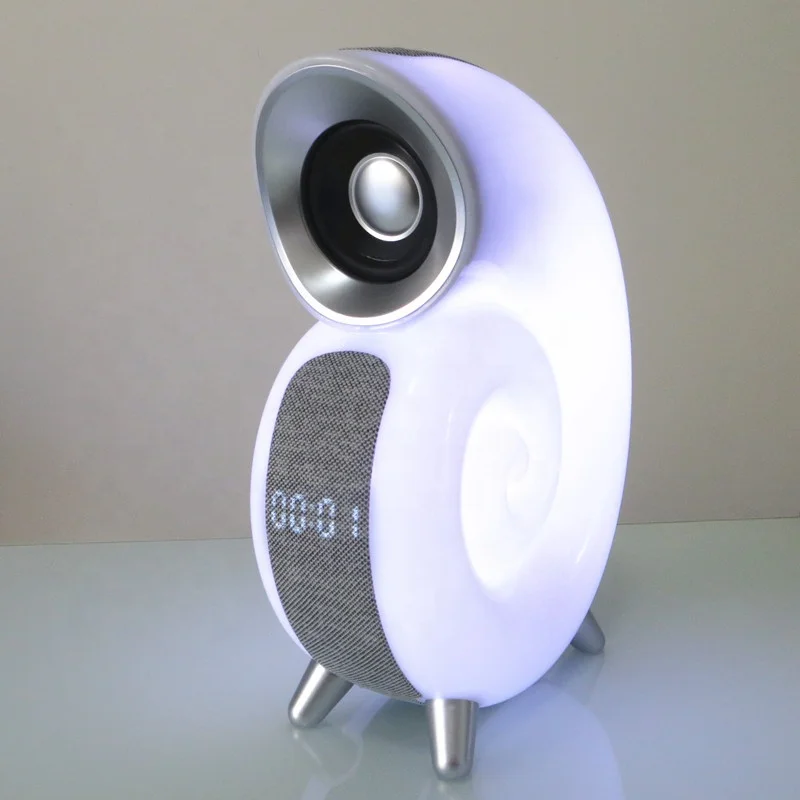 Lonvel 2024 App Control Conch Music Light Led Speaker Portable Rgb Light Wireless Speaker With Built-in Battery White Noise