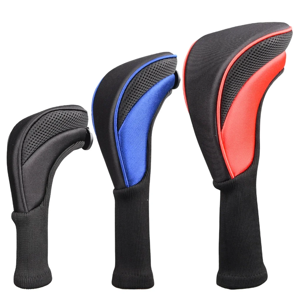 Premium 3Pcs/Set Long Neck Golf Club Head Covers for Golf Club Fits All Fairway Woods Driver Clubs
