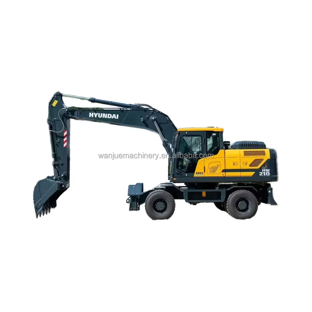 Прямой из Японии высококачественный новый 21-тонный экскаватор Hyundai HW210 с колесным типом Cummins импортный двигатель