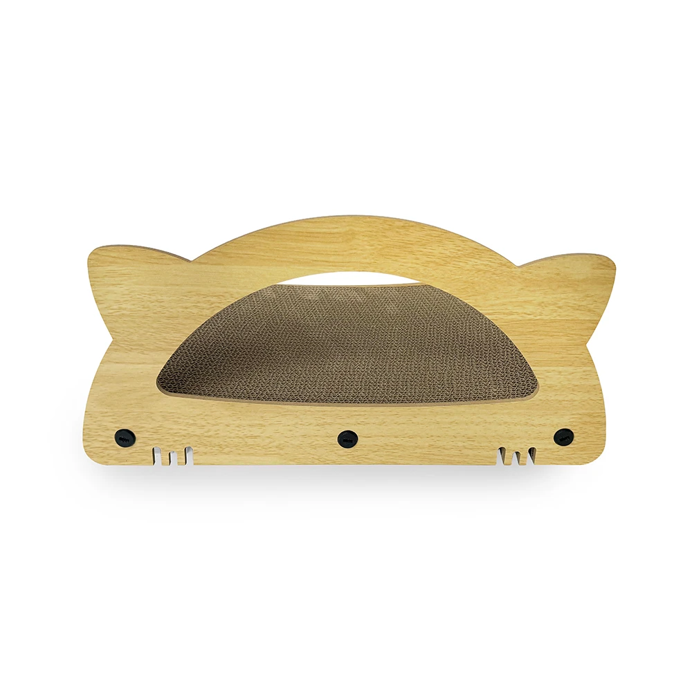 Best selling  durable lovely Cat Ear Bed shape cat scratching board Sleeping Playing  cats toy from china