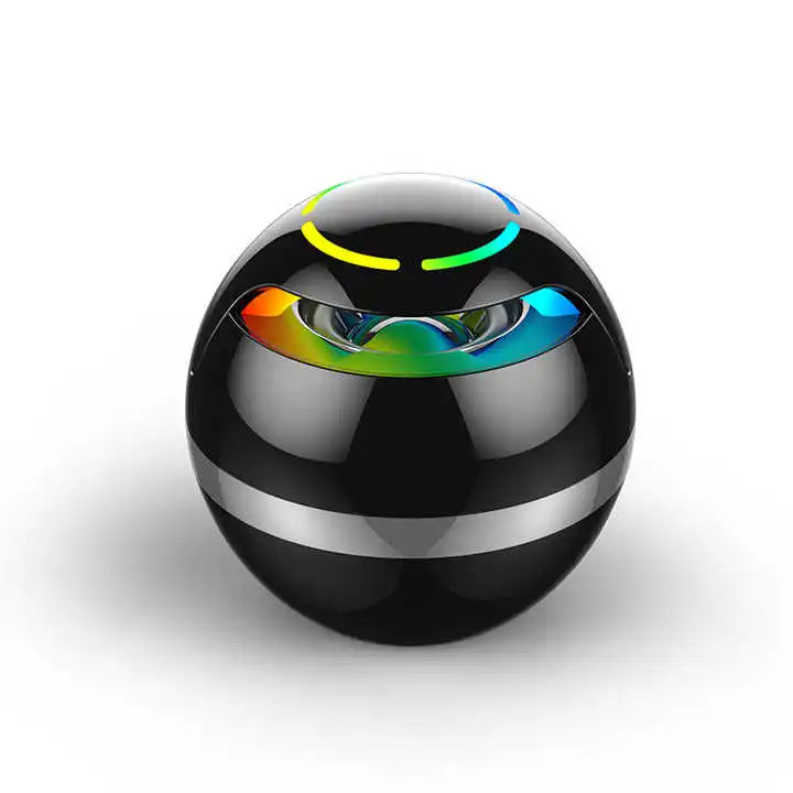 Portable Spherical 360 Degree Rotation Surround Heavy Bass Wireless BT 3D Sound Bass Speaker Support TF Card FM Radio