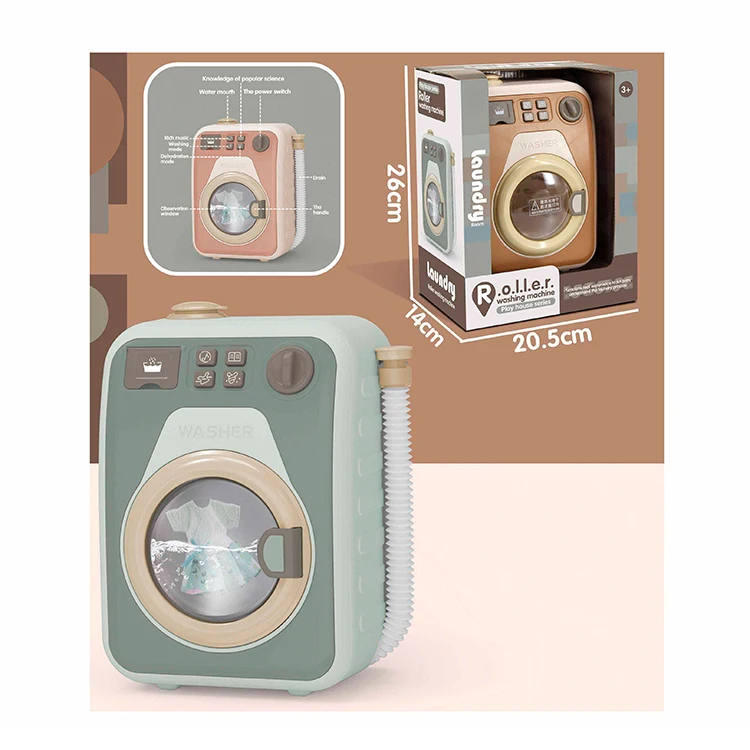 Electric wash clothes lighting music household simulation washing machine toy