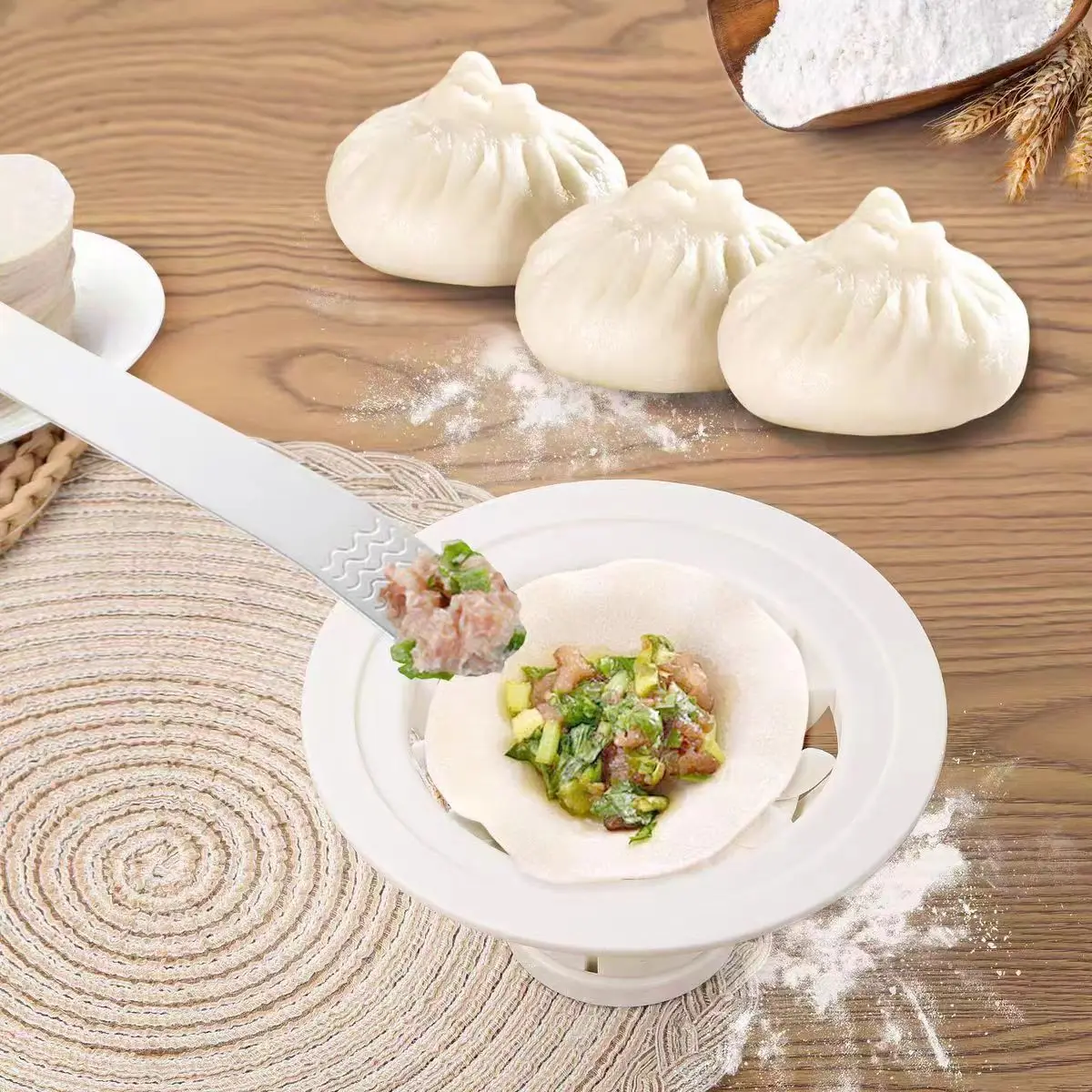 big dumpling bao bun mold baozi maker machine pastry pie steam bun mold for kitchen beginner