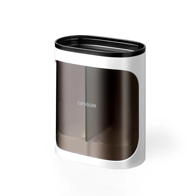 New Non-punch Disposable Cup Holder Double Tube Plastic Paper Cup Storage Shelves