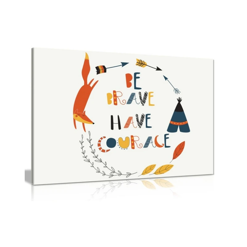 Alphabet Canvas Wall Art Picture Print Kids Children Baby Bedroom Decor Nursery Wall Art Poster Painting