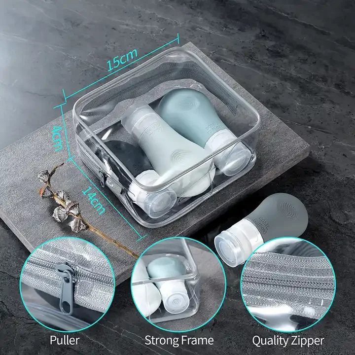 16 pack Travel Bottles Set For Toiletries , TSA Travel Toiletry Bottle Bag Kit, BPA Free Travel Accessories Silicone Bottle Set