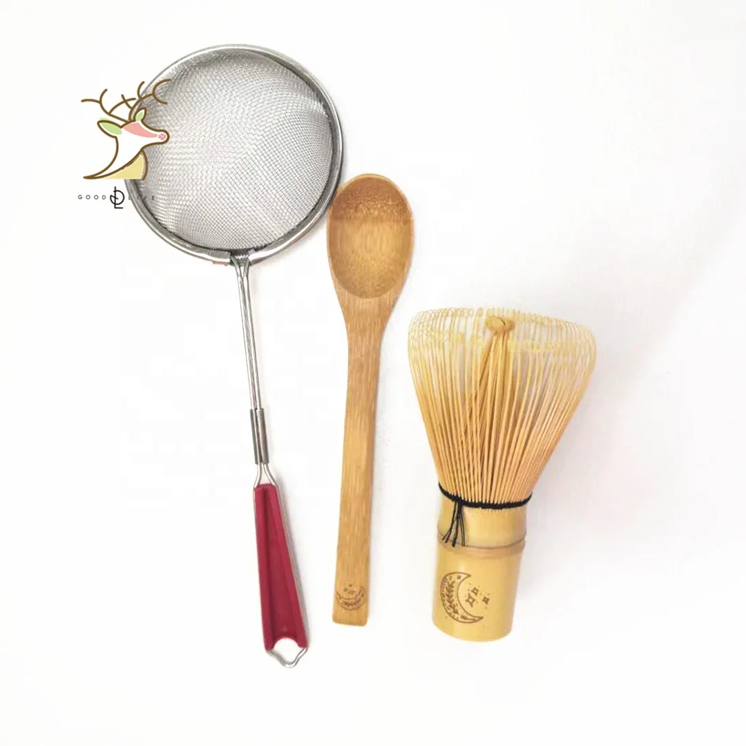 100 Prongs Natural Bamboo Tea Whisk Chasen Preparing Matcha Powder Brush Tool Tea Traditional Scoop Matcha Green Tea Whisk