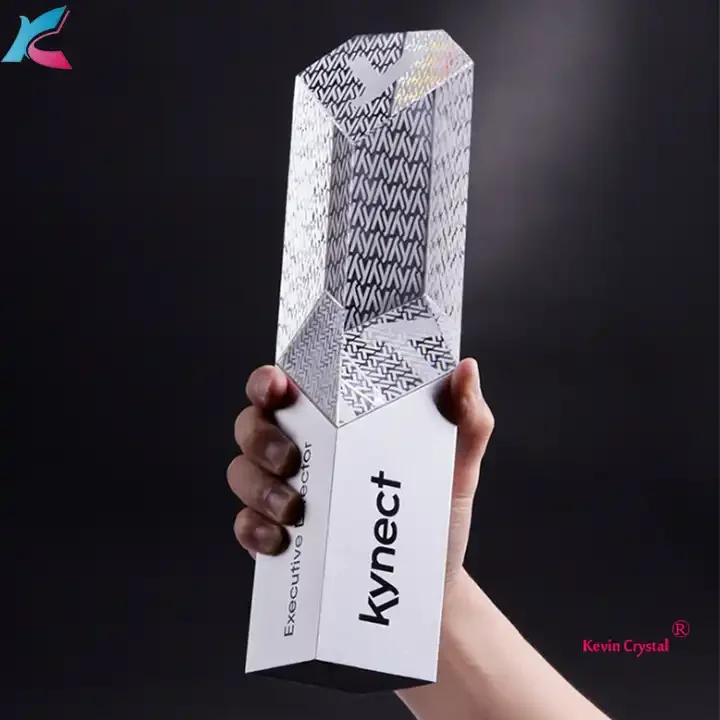 factory wholesale high quality crystal  glass trophy award custom  for souvenir gifts