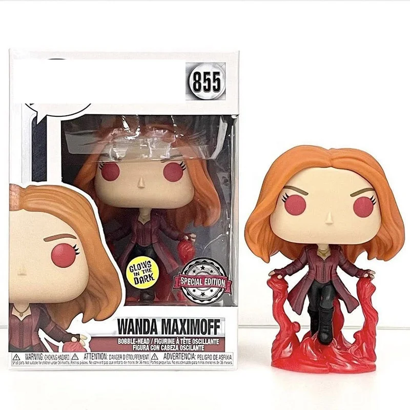 Коллекционная модель Funko POP Boy, игрушки 855 # WANDA MAXIMOFF Scarlet Witch, экшн-фигурки, игрушки