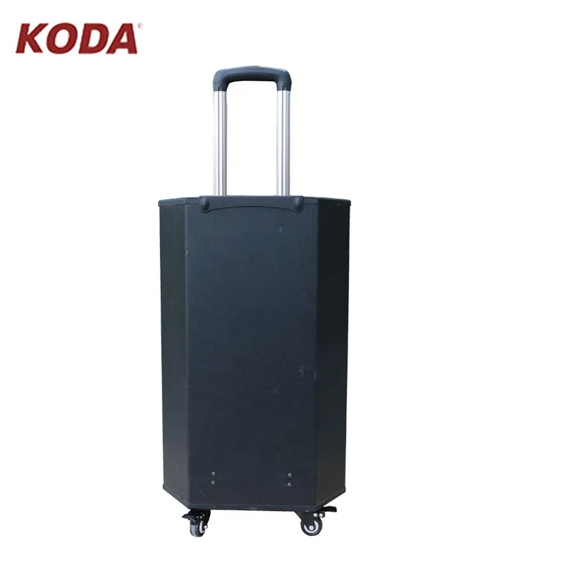 Big battery  BT  Sound system wireless wooden portable trolley speakers with guitar input SD USB