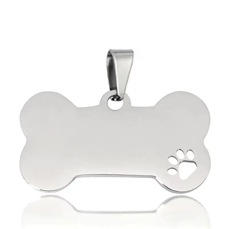 KINDABADGE 2024 Blank ID Pet Cat Tags Metal Tags Plate for Laser Engraving Stainless Steel Metal Dog Tags Afraid of losing