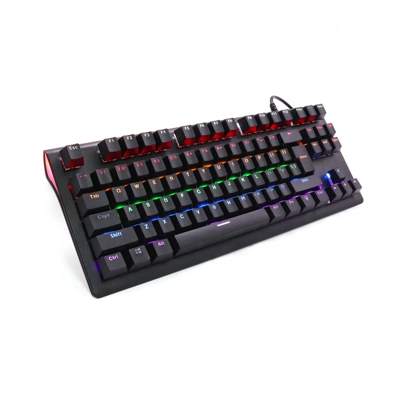 87/88 клавиш rgb-пульт подсветка Механическая игровая клавиатура OEM ODM ручная пресс-форма синего и красного цвета переключатели механическая клавиатура YH-8701