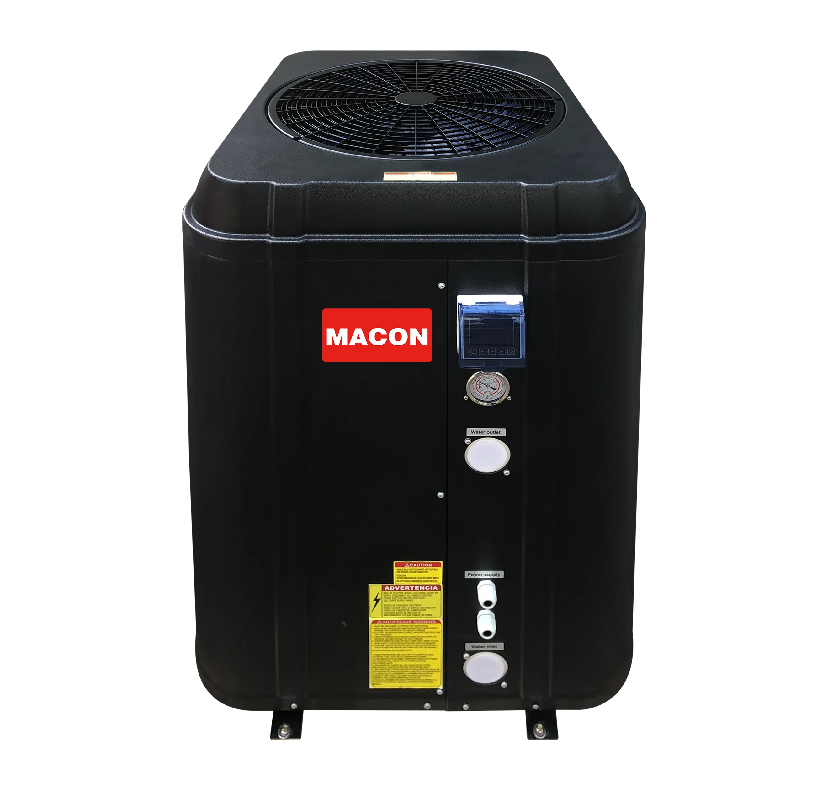 81069 BTU air to water vertical plastic case pool heat pump pool heater