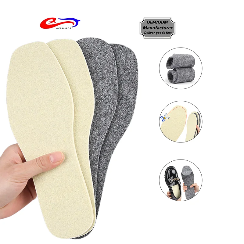 Winter insole Warm Wool Self-heating Insole Comfort Thermal Shoe Pads Inserts Thickened Heated Insoles for Snow Boots