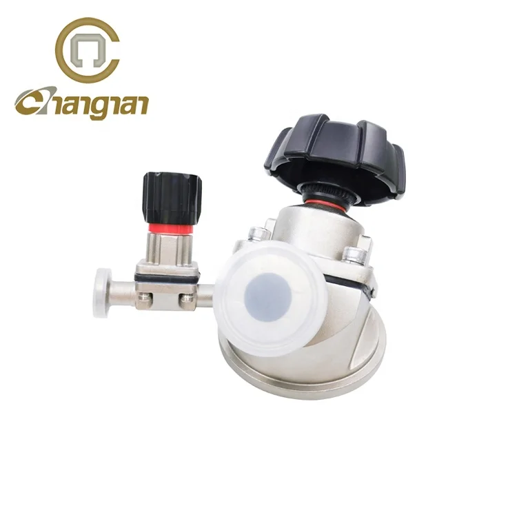 Sanitary stainless steel 316L EPDM PTFE 3 way diaphragm valve