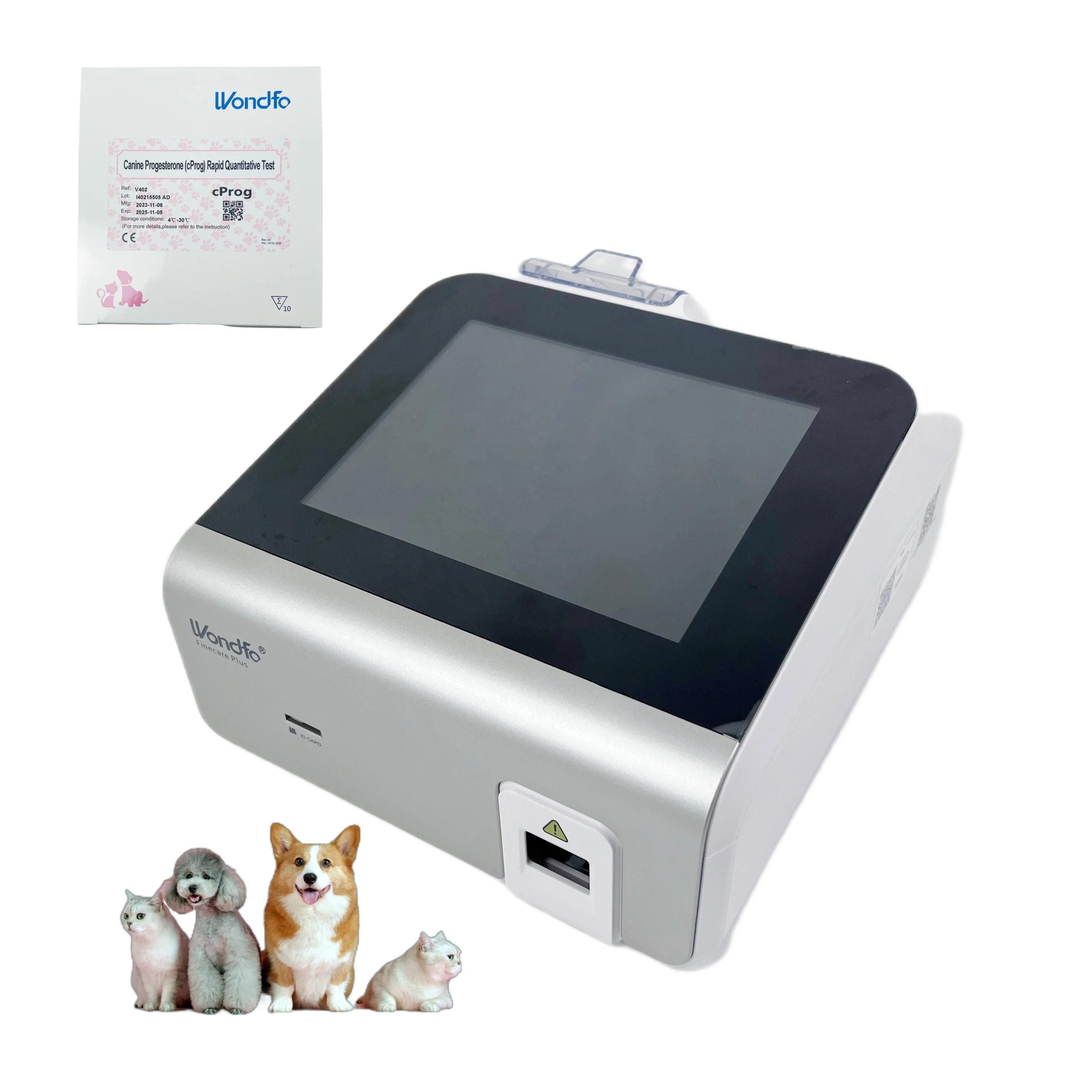 Анализатор прогестерона для собак Wondfo Finecare YG-102 тест на прогестерон собак иммунофлуоресцентный анализатор