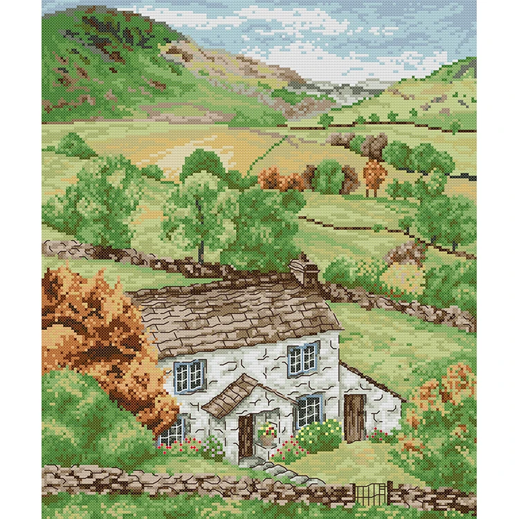 NKF Wholesale Aida Cloth DIY Handcraft Pattern Fullprinted Embroidery Counted Cross Stitch Kit