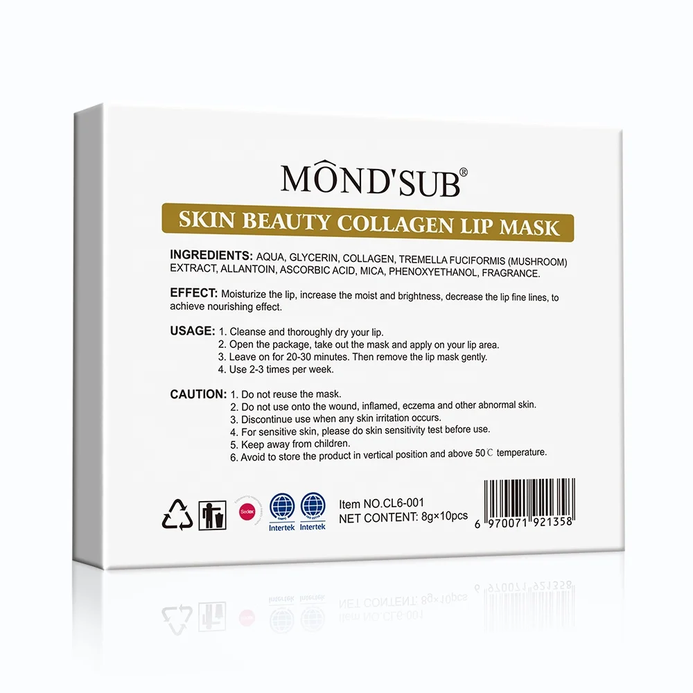 OEM Private Label Wholesale Marine algae crystal Collagen Lip Mask