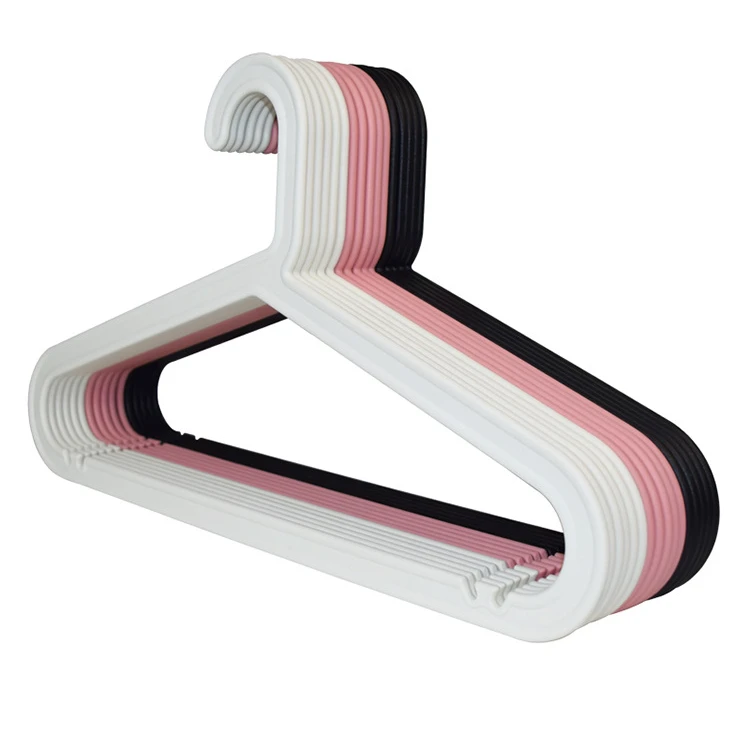 2021hot sale custom color cheap plastic hangers non-slip space saving household ultra thin plastic clothes hanger