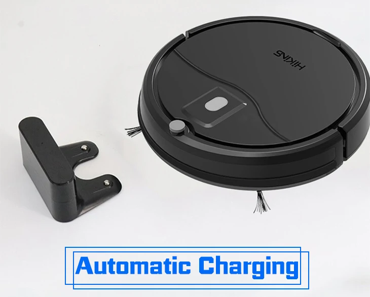 Hikins HKS-805 Wifi Auto Self Cleaning Wet Mop Automatic Mop Commercial Mini Robot Vacuum Cleaner with Wiping Function