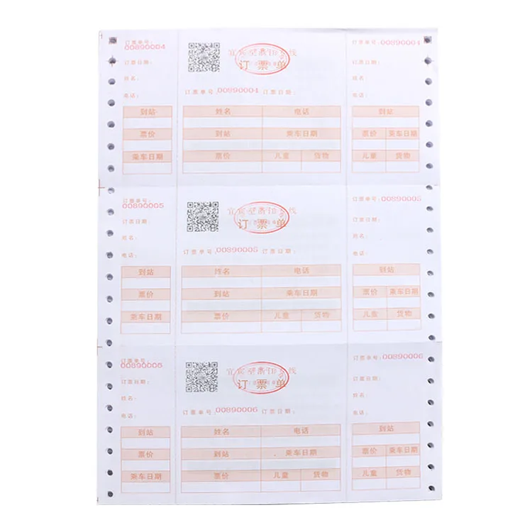 
OEM 3 ply 5 ply printing carbonless paper continuous forms sheet and rolls 