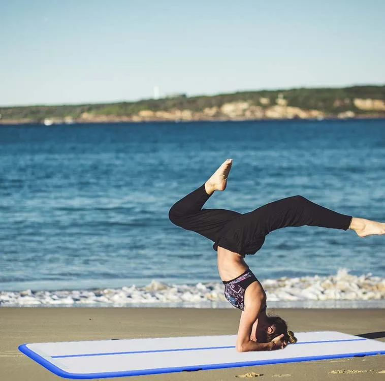 2023 inflatable exercise yoga mat tumbling gymnastics mat cheap air track surf balance mat