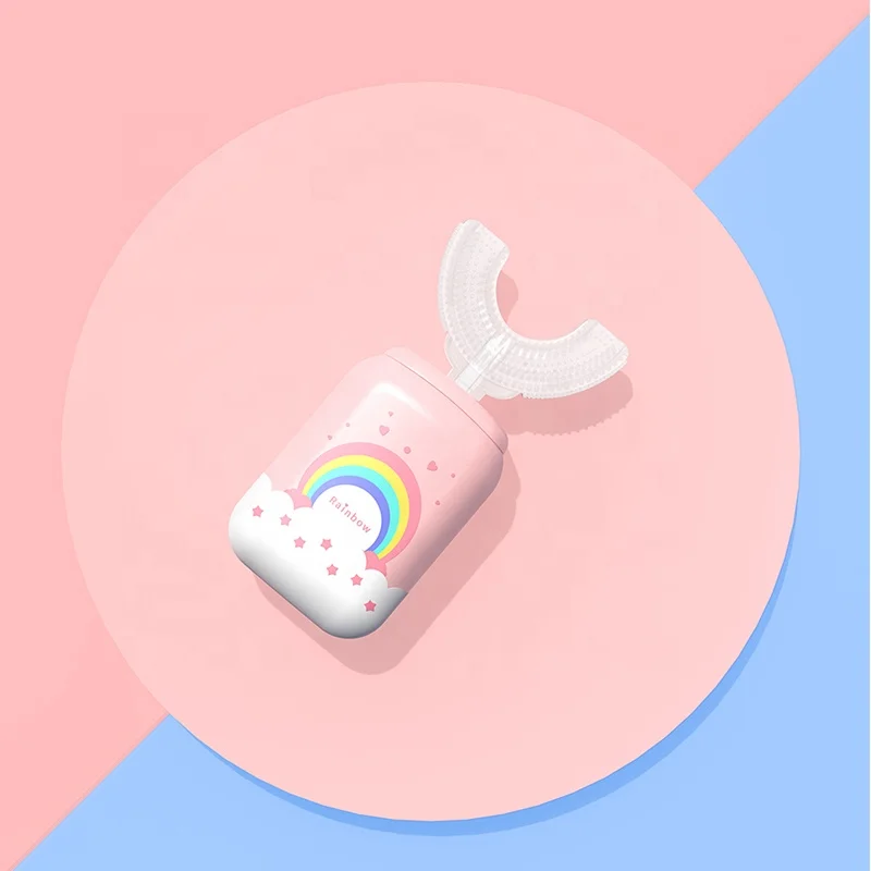 High quality  Patent new design U shape lovely joyful baby electronic teeth brush