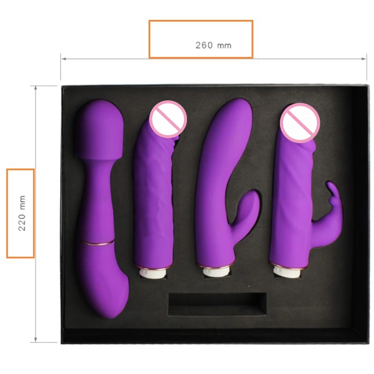 
Four-piece Suit Personal Waterproof G Spot Pussy Dildo Rabbit Vibrator USB Rechargeable Adult Sex Toys Vibrator For Female Women 