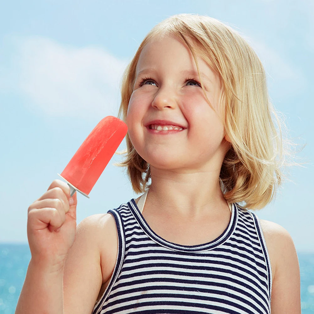 Handmade Silicone Ice Cream Mould 6 Cavity Ice Popsicle Maker Silicone Popsicle Mold Ice Pop Molds With Wood Sticks