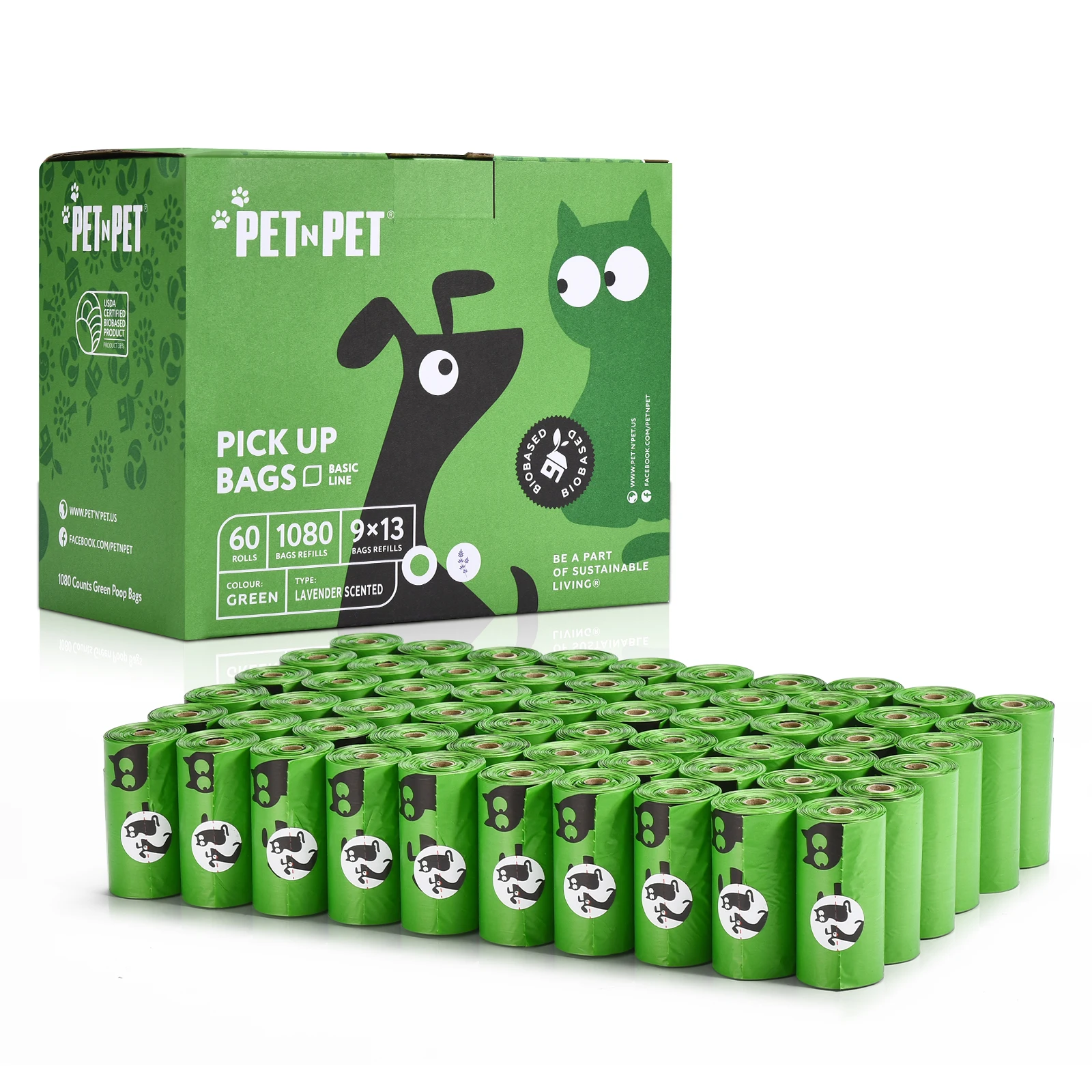 Factory Manufacturer Wholesale High Quality EPI Biodegradable Compostable Box Packed Pet Waste Bags Dog Poop Bag