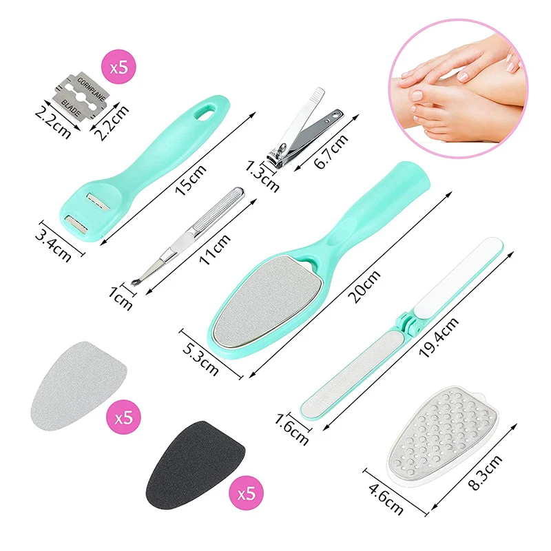 8 Pcs Professional Foot Care Callus Remover Pedicure Foot File Set pedicure scrub foot kit