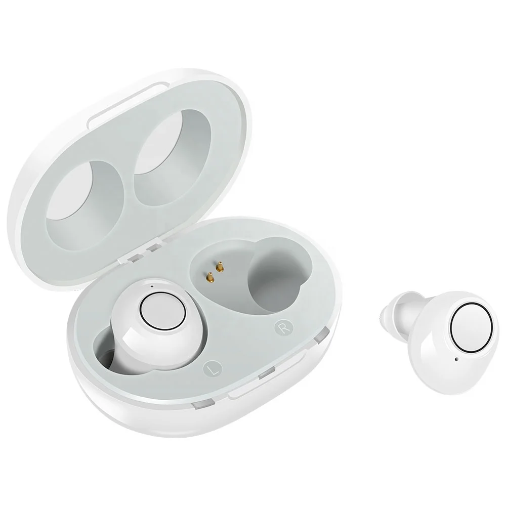 Mini deafness sound amplification rechargeable white invisible wireless hearing aids with charging box oticon price