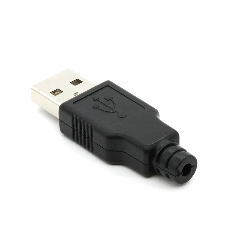 Горячая Распродажа USB 2 0 4 Pin A входящий штекер припоя соединительный узел в комплект поставки входит адаптер с пластиковый