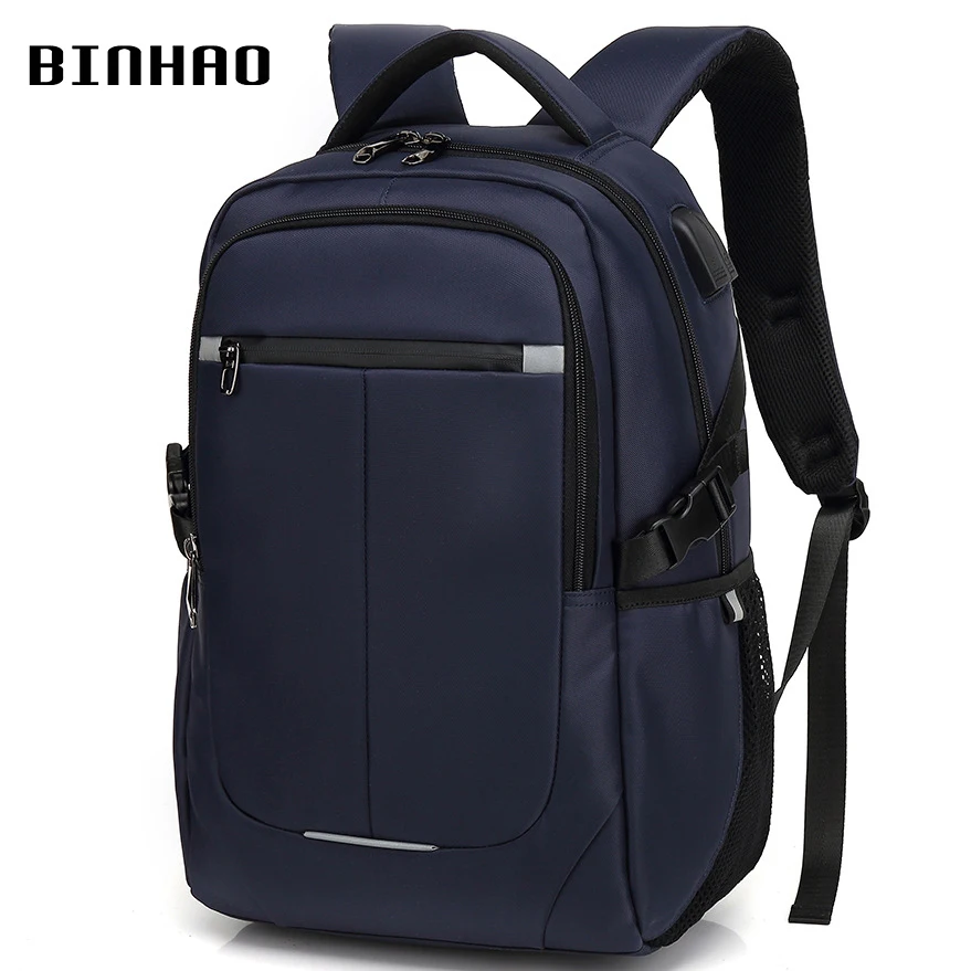Мужской рюкзак для путешествий BH8806 BINHAO, удобный деловой рюкзак для компьютера в Корейском стиле, модный трендовый школьный ранец для старшей школы, дорожный рюкзак