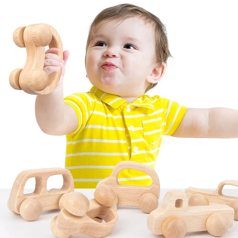 Baby wooden Toddler car Wooden Montessori toys Nursing toys Vehicles for Kids and Home Activities