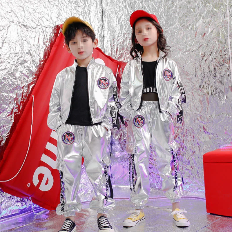 Fashion Design Drum Performance Clothes Girls Boys Jazz Dance teen Clothes Children Hip-hop Suit Kids Clothes Set Tracksuits