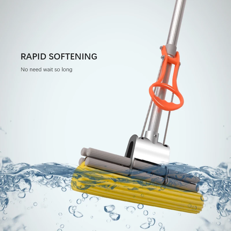 High Quality Aluminum Telescopic Pole Handle Super Water Absorption Pva Sponge Mop For Home Cleaning