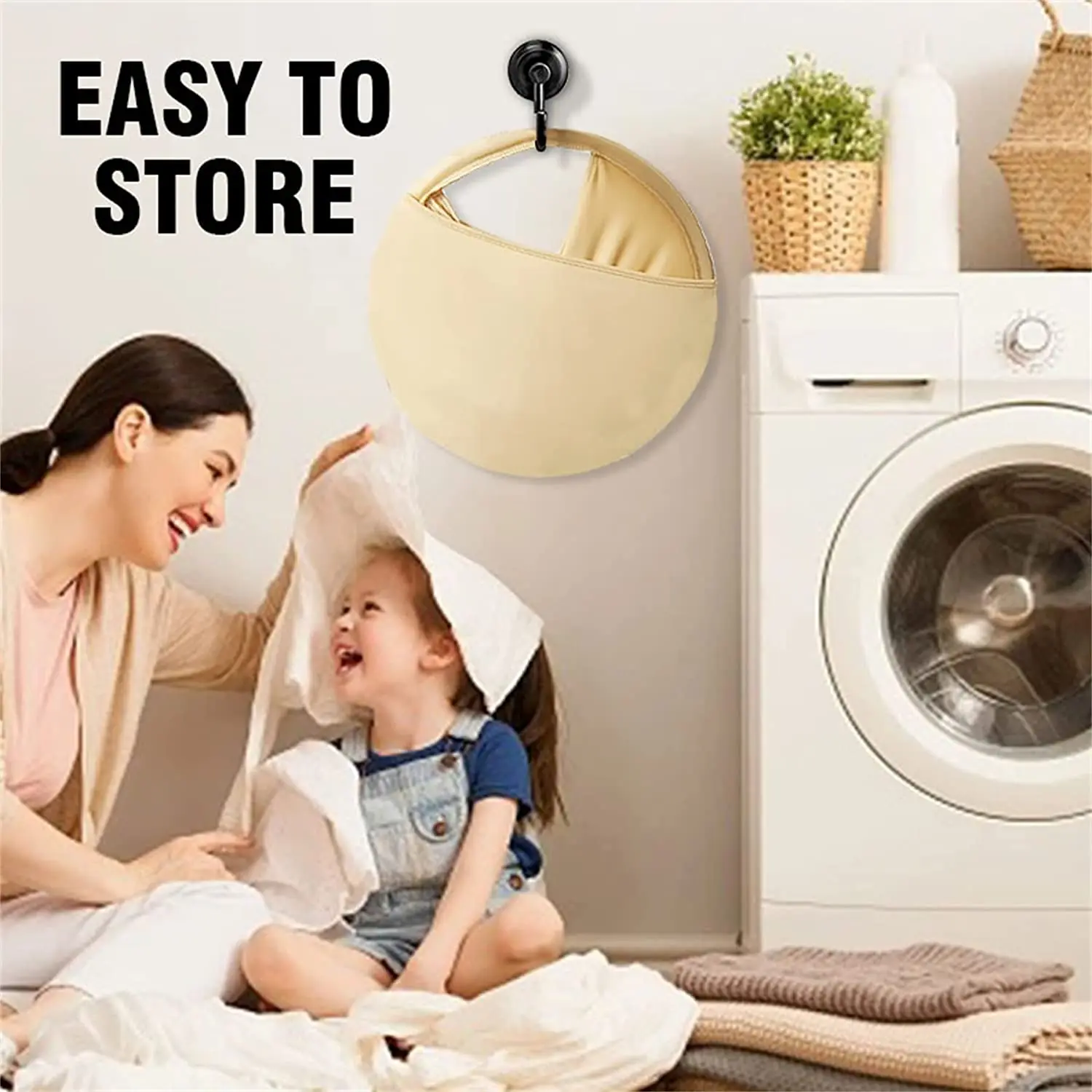 High Quality Collapsible Portable Laundry Hamper Larger Popup Laundry Basket for Dryer