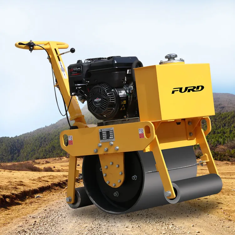 Smooth wheel mini single drum asphalt vibratory road roller for asphalt pavement